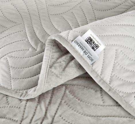 Покрывало "Sofi de Marko" Деварта (светло-серый) Бархат, 240x260