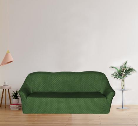 Чехол на 3-х местный диван &quot;KARTEKS&quot; Паркет, зелёный