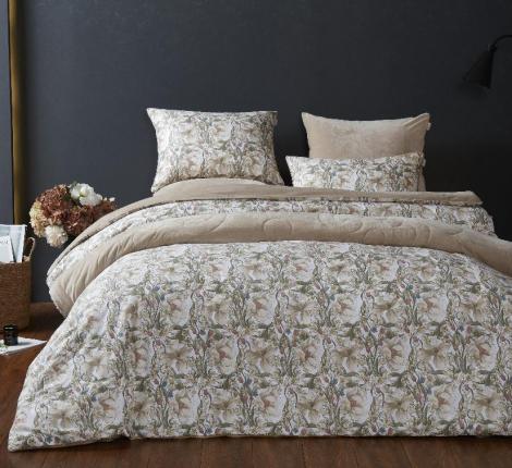 Постельное белье "Kazanov.A." Верде (жемчужно бежевый) Велюр/Egypt Cotton, Евро
