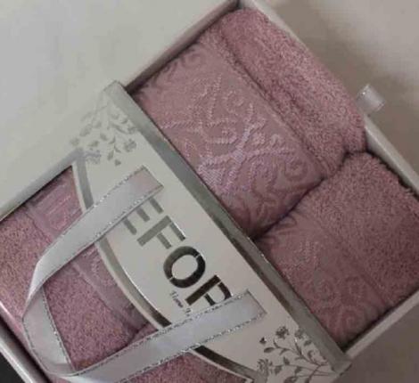 Набор бамбуковых полотенец EFOR BAMBOO "PREMIUM" (50*90,70*140), сухая роза