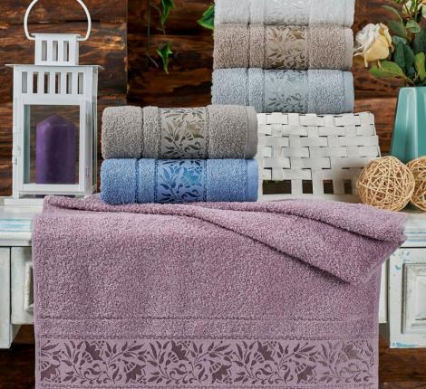 Набор махровых полотенец "TWO DOLPHINS" жаккард 70х135 (1/6 ) A155 MARI