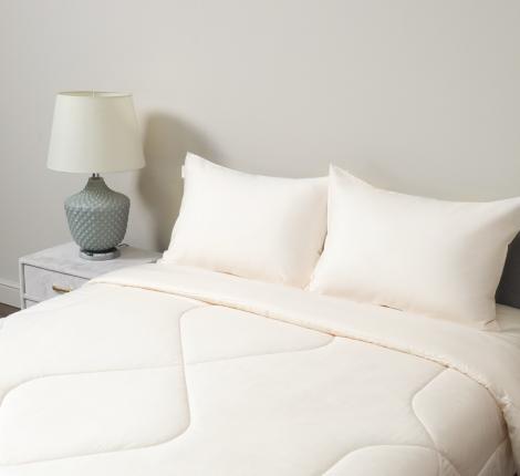 Постельное белье с одеялом "Sofi de Marko" Эльмира (молоко) Сатин, Евро