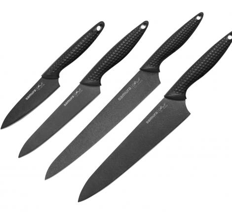 Набор из 4 кухонных ножей &quot;Samura GOLF Stonewash&quot; (10B, 23B, 45B, 85B)