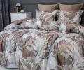 Постельное белье с одеялом "Kazanov.A." Мармарис (бежевый капучино) Велюр/Egypt Cotton, Семейный