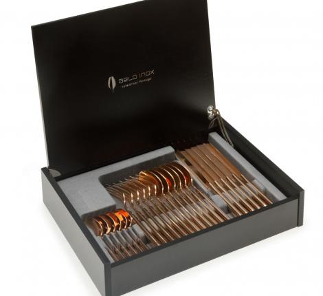 Набор столовых приборов "IMPALA" rose gold 37 на 6 персон, 24 предмета