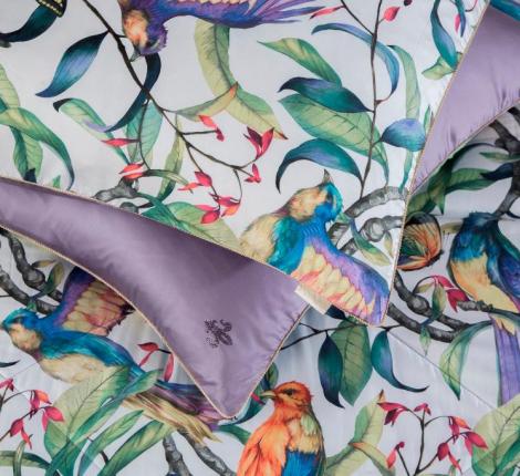 Постельное белье с одеялом "Kazanov.A." Колибри (аметист/жемчуг) Тенсел, Евро
