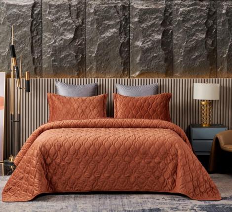 Покрывало "Sofi de Marko" Нобилис (медный) Велюр, 240х260