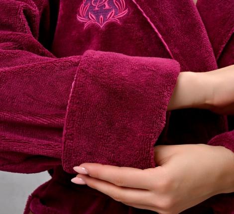 Халат женский трига шалька "AMBIELLA A-1295" фуксия, S/M