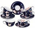 Чайный набор "КОБАЛЬТ"  86-2487-1 на 6 персон, 12 предметов, 300 мл