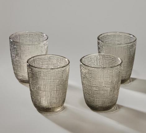 Набор стаканов 4 штуки "TEMPO" GREY, 300 мл