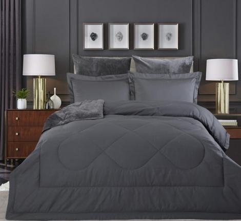 Постельное белье с одеялом "Kazanov.A" Lindor Premium (графит) Egypt Cotton, Евро