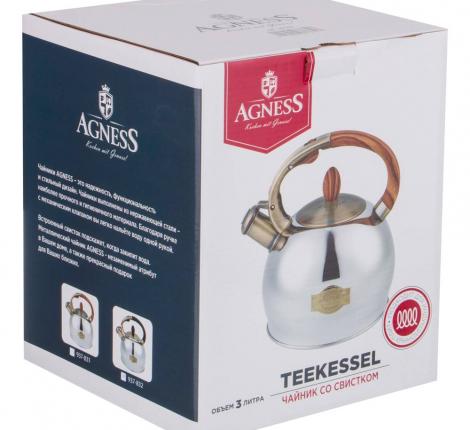 Чайник со свистком "ТЮДОР", 3,0 л (чёрное золото)