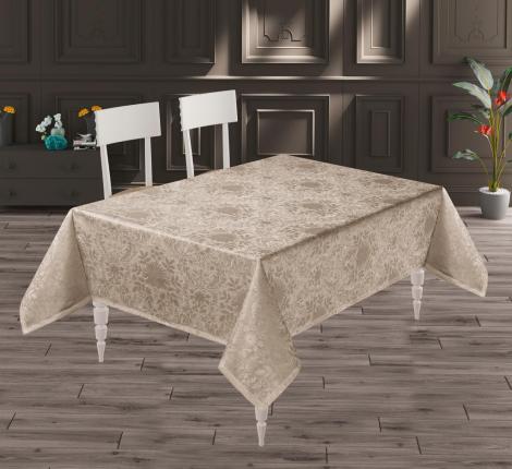 Скатерть "DO&CO" броде жаккард 160х220 "BEGONYA, капучино