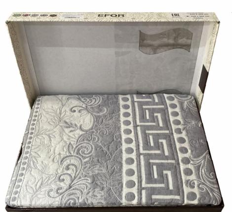 Покрывало гобеленовое EFOR "VERSACE" 250х260, серый