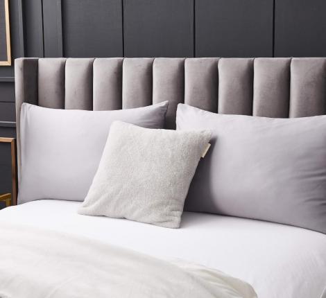 Наволочка декоративная "Sofi de Marko" Антуан (серая) Искусcтвенный мех, 45х45