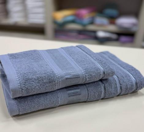 Полотенце махровое 50х90 NUSA "Elegans", серо-синий