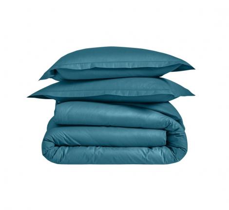 Наволочка "Blanc des Vosges" перкаль 50х70, bleu paon (синий)