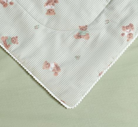 Постельное белье детское с одеялом "Sofi de Marko" Паддингтон (светло-зеленый) Сатин, 1,5 спальный