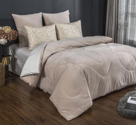 Постельное белье с одеялом "Kazanov.A." Прима (айвори) Велюр/Egypt Cotton, Евро