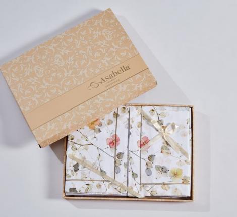 Постельное белье "Asabella" 2147-7 Мако-Сатин, Семейный