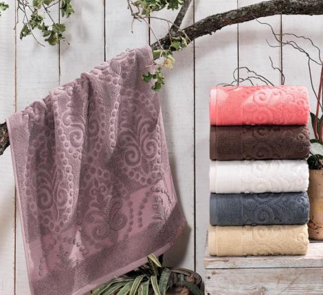 Набор махровых полотенец 70х140 (1/6 шт.) LUX COTTON (E742) MANDY