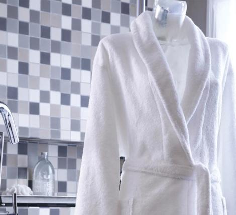 Халат махровый "Blanc des Vosges" UNI BLANC (белый), L