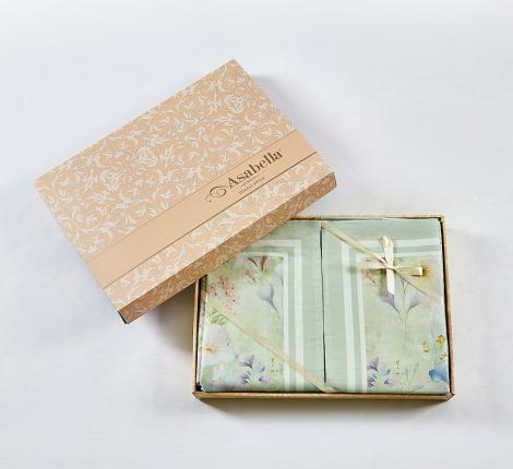 Постельное белье "Asabella" 2360-4S Фланель, 1,5 спальный