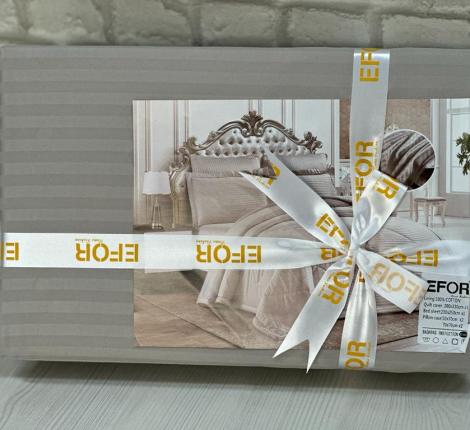 Постельное бельё c одеялом EFOR SATEN  A.GRI (светло-серый), Евро