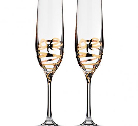 Набор бокалов для шампанского 2 штуки &quot;Bohemia Crystal&quot; 674-569, 190 мл