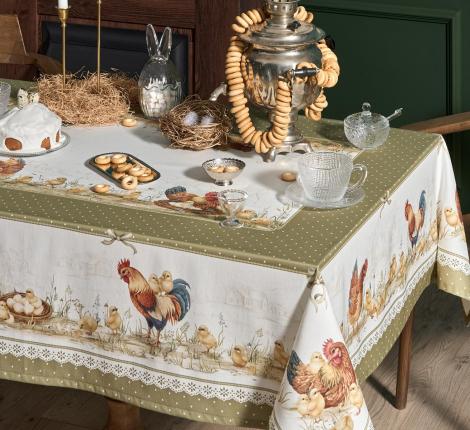 Скатерть с пропиткой "ЗОЛОТАЯ КУРОЧКА", 140х180 см