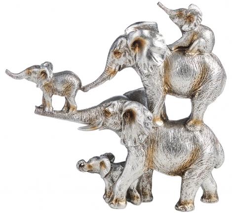 Фигурка декоративная "СЕМЬЯ СЛОНОВ", 22,8*7,2*21,3 см