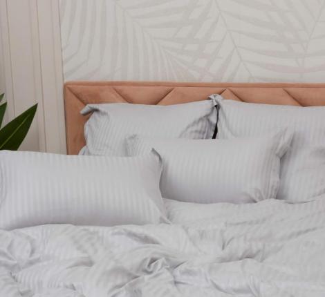 Постельное белье "Sofi de Marko" Моне (серый) Страйп Сатин, 1,5 спальный