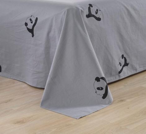 Постельное белье "Sofi de Marko" Панда (белый) Сатин, Евро