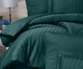 Постельное бельё "DO&CO" Сатин DELUX STRIPE, Евро (зелёный)