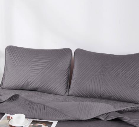 Покрывало из бархата "KARTEKS" 01, 200х220 (серый)