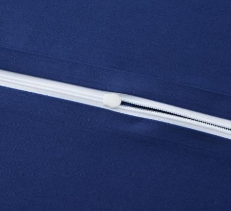 Постельное бельё "KARTEKS" сатин однотонный с кантом HK-09 (тёмно-синий), 2 спальный