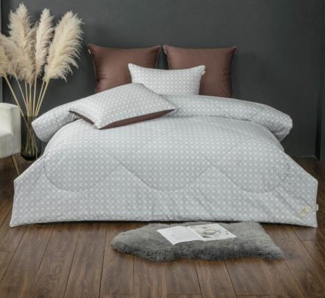 Постельное белье с одеялом "Kazanov.A." Линари (трюфель жемчуг) Велюр/Egypt Cotton,  Евро