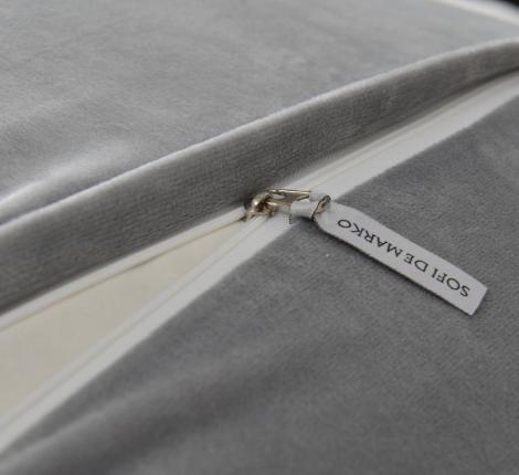 Постельное белье с одеялом "Sofi de Marko" Энрике (серый-м) Велюр, Семейный