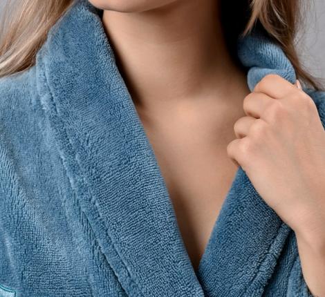 Халат женский трига шалька "AMBIELLA A-1295" бирюзовый, 2XL