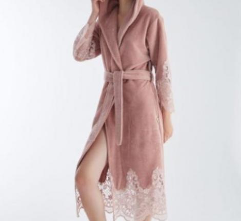 Халат женский  "NUSA" Triga 4150 пудра, 2XL