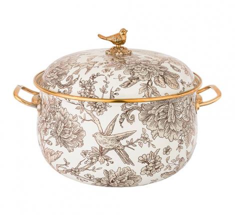 Кастрюля эмалированная с крышкой "ROYAL GARDEN", 4,8 л