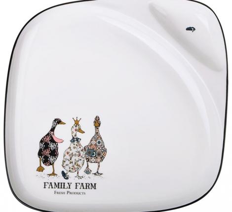 Тарелка обеденная 2-х секционная "FAMILY FARM", диаметр 26 см