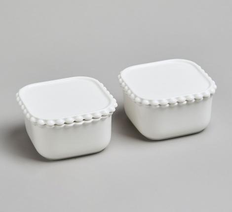 Набор икорниц с крышками 2 шт. "PEARL" КВАДРАТ, 200 мл