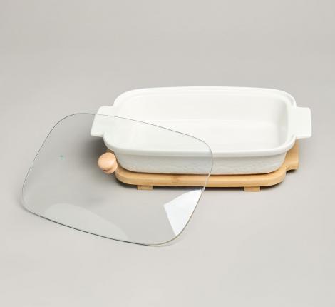 Блюдо для выпекания и сервировки "MUSE" с крышкой, 900 мл