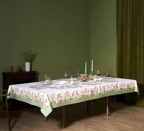 Скатерть с пропиткой LEFARD "SENSE" 175х300 см, зелёный