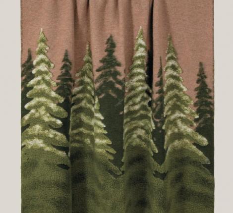 Плед шерстяной Frati "BOSCO" VERDE (бежево-зеленый), 150x190