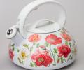 Чайник со свистком "БЕЛЫЕ МАКИ", 3,0 л