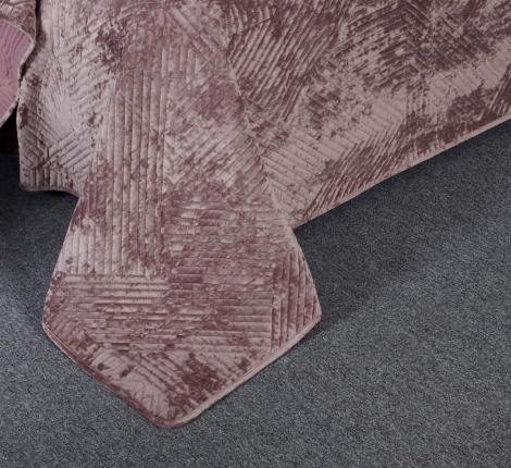 Покрывало "Sofi de Marko" Патрисия (пепел роза 1) Велюр, 160х220