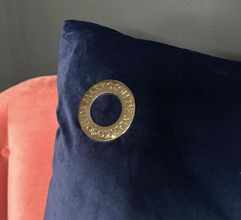 Полушка декоративная "Sofi de Marko" Адора (синяя) Велюр, 55х55