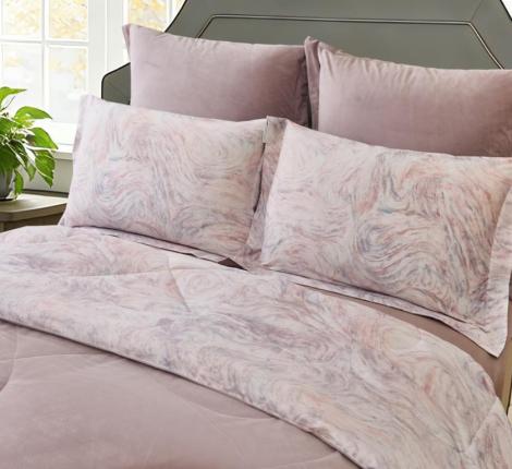 Постельное белье с одеялом "Sofi de Marko" Ренато №36 Велюр/Сатин, Евро